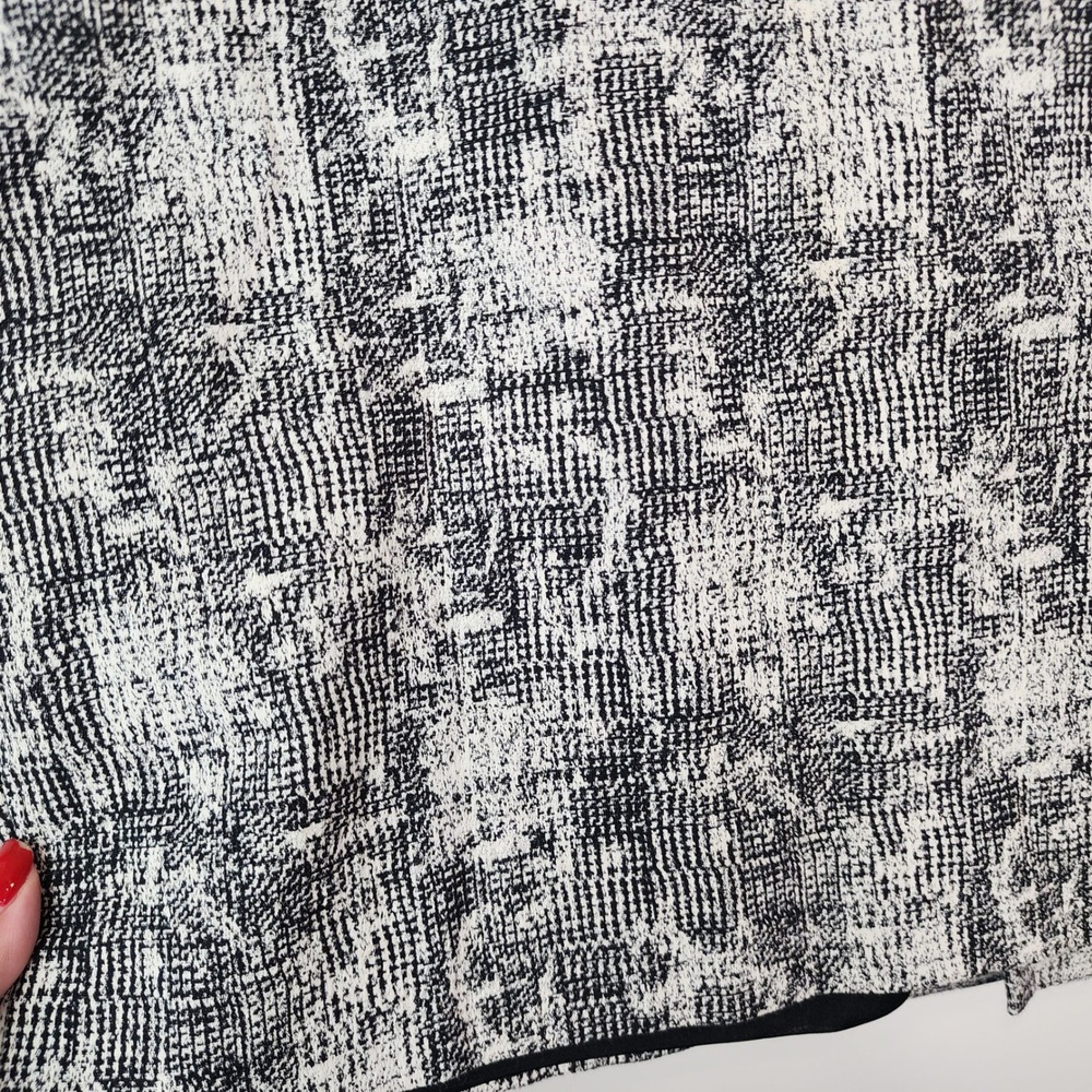 MM LaFleur Noho Pencil Skirt Women's +3 3X Black White Crackle Professional - Picture 3 of 9